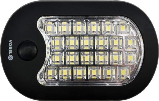 RUČNÁ LAMPA 24+3 SMD LED OTOČNÝ HÁK, NA 3xAAA