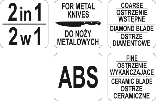 BRÚSENIE KOVOVÝCH NOŽOV YATO 2V1 ABS TELO