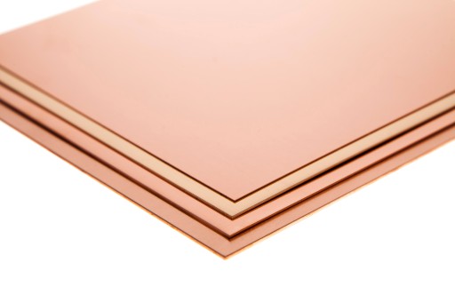 Medený plech medený Cu plech 0,5mm - 10x5cm | formát 100x50x0,5mm
