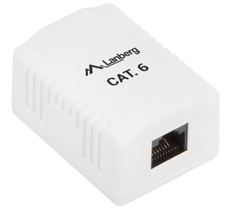 Lanberg nástenná zásuvka 1x RJ-45 Kat. 6e UTP