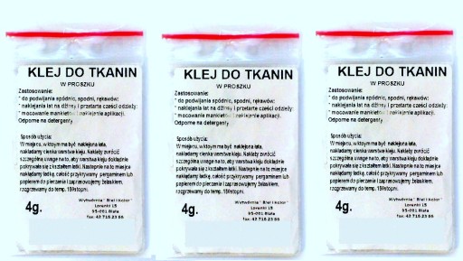 3x LEPIDLO NA LÁTKU PRÁŠKOVÉ SO ŽEHL
