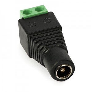 DC SOCKET 2.1/5.5 LED rýchloskrutkový konektor