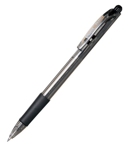Pentel BK417 výsuvné guľôčkové pero, čierne, 10 ks