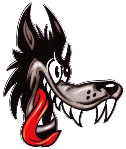 NÁLEPKA VLKA VLK Z TETOVANIA AUTÍČKA Z ROZPRÁVKY
