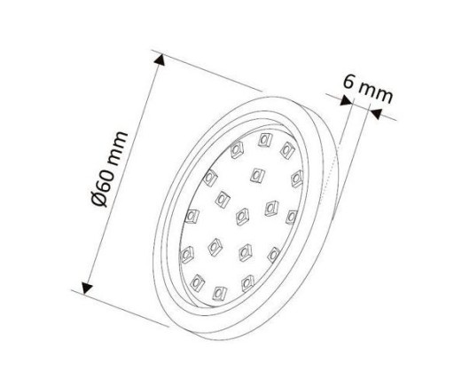 LED orbitové svietidlo strieborné 1,5W 12VDC neutrálne