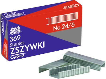 Kancelárske sponky 24/6 1000 ks