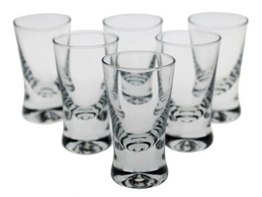 POHÁRE NA LIKÉR VODKU 25ml 6 kusov KROSNO klasické panáky