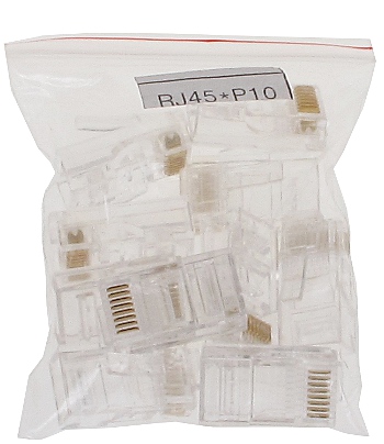 Modulárna zástrčka RJ45*P10, balenie 10 kusov ABCV