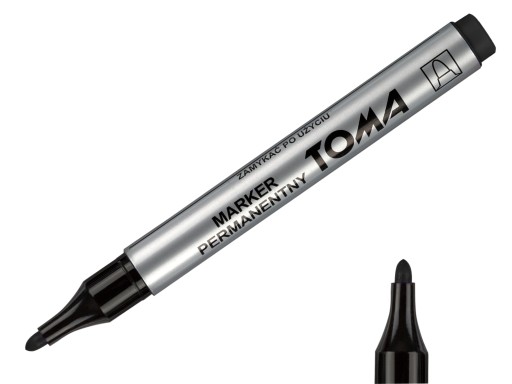 Toma TO-090 okrúhly permanentný fix, čierny fix