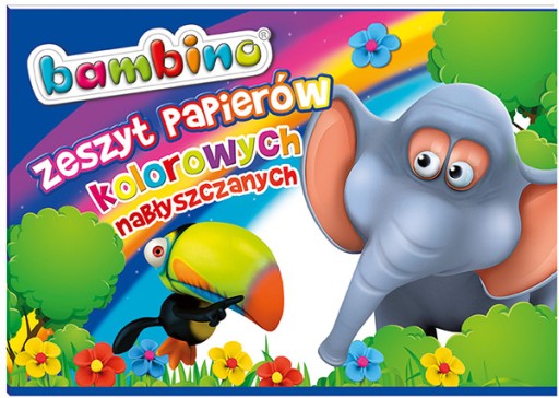 Výrezový zošit z farebných papierov A4 10k BAMBINO