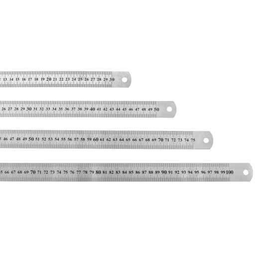 Lineárne pravítko 50 cm / 20 palcov, nehrdzavejúca oceľ