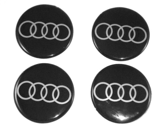AUDI 56 mm EMBLÉMY, NÁLEPY, NÁBOJE, RÁFIKY S