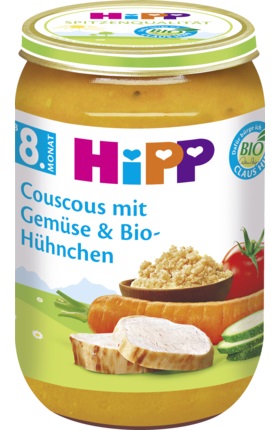 Hipp Bio večera Kuskus so zeleninou a kuracím mäsom 8m 220g