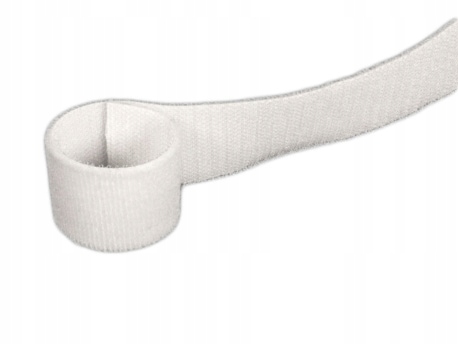 Páska na suchý zips 20mm OBOJSTRANNÁ Biela HRUB