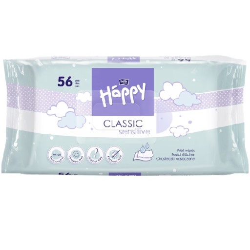 Happy Classic Sensitive obrúsky 56 ks.