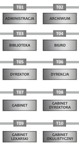 TABUĽKA PVC, SLOVÁ NA DVERE, 15x5cm, strieborná
