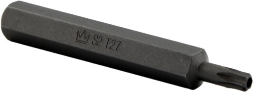 KONCOVÝ BIT 10MM TORX T27 x 75MM S2 S OTVOROM