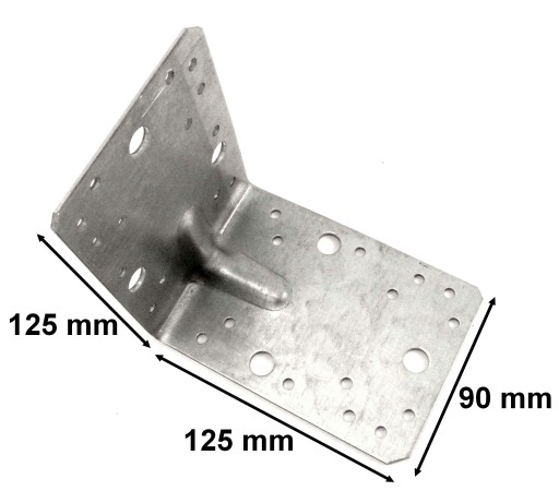 UHLOVÝ KONEKTOR S RAZÍM 125x125x90x2,5
