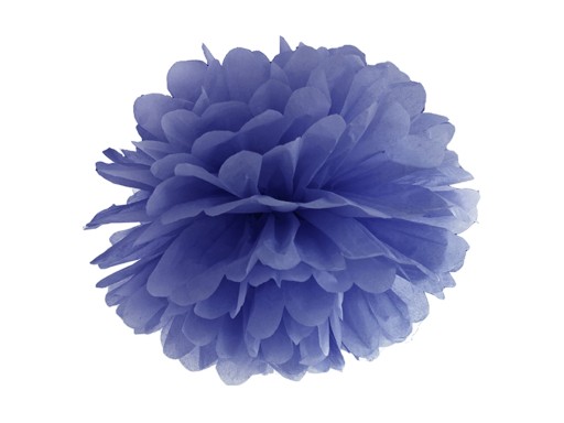 Bambuľka z hodvábneho papiera - PartyDeco - námornícka modrá 25 cm