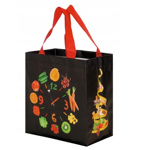 Látková taška na nákup Fit Clock 27x26x15cm