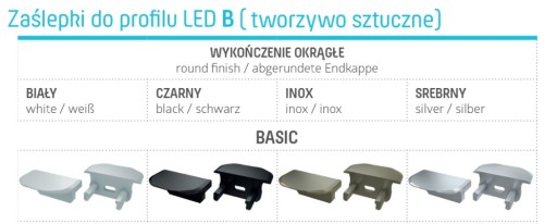 KRYT NA HLINÍKOVÝ LED PROFIL A,B,C,D,H,X,Y,Z
