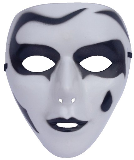 Strašidelný klaun z hororovej pantomimy Paintball Hockey Mask