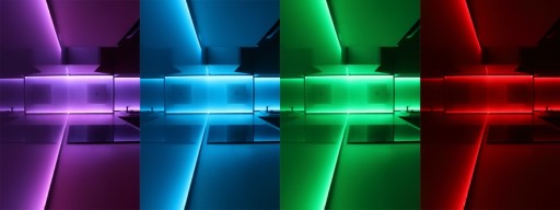 5050 RGB Viacfarebný LED pásik, farebný a biely, 1 m