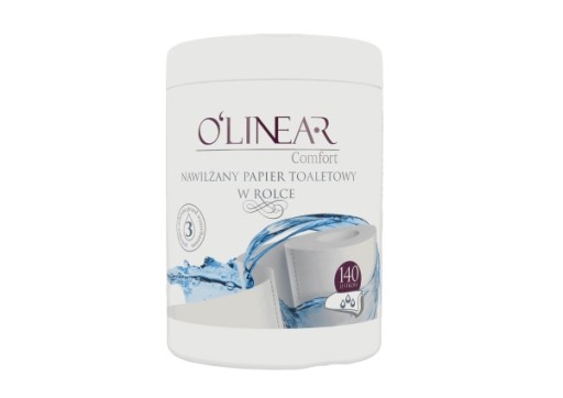Vlhčený toaletný papier na rolke - 'OLinear' tube