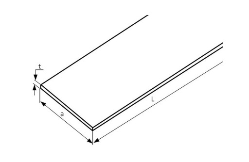 Nerezová plochá tyč 30x5 AISI 304 500mm