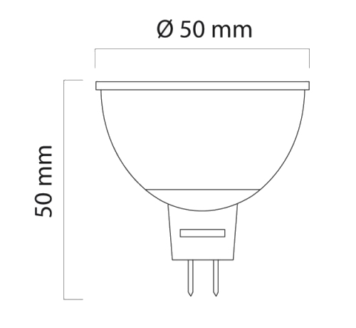 LED žiarovka MR16 G5.3 12V AC/DC 5W tepl
