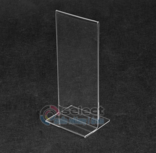 STOJAN DL 99x210mm typ T, OBOJSTRANNÉ MENU z PLEXI