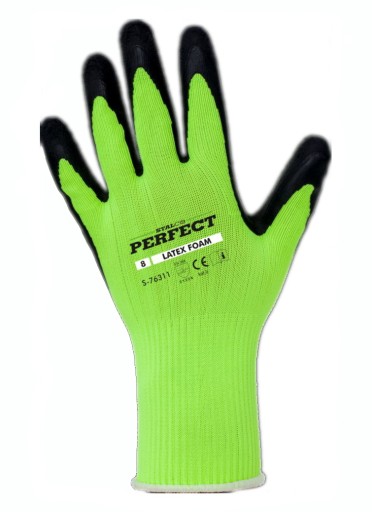 STALCO Polyesterové rukavice S-Latexová pena 9