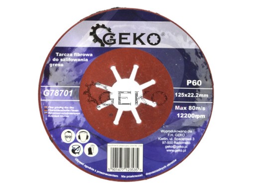 Vláknový kotúč na brúsenie kameniny 125 mm P60