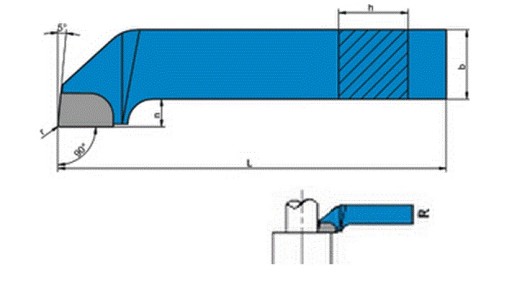 Bočný ofsetový sústružnícky nôž ISO6R NNBe-f 10x10mm