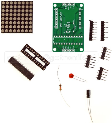 8x8 MAX7219 LED zobrazovací modul - DIY___BTE-164