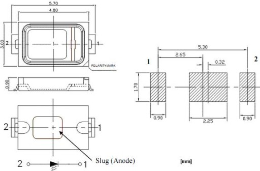 ART 0,5W LED SMD-5730 BIELA-STUDENÁ 10ks