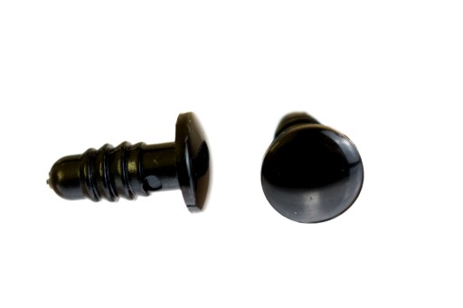 2 páry očí pre maskotov, čierne, 9 mm ploché
