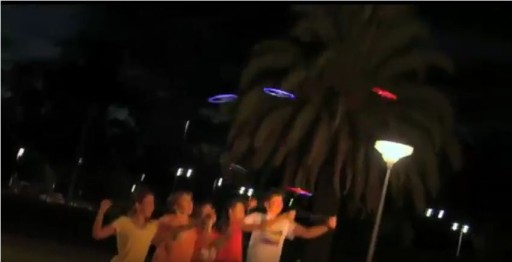 Lietajúci UFO prsteň + LED + odpaľovač HIT LETO
