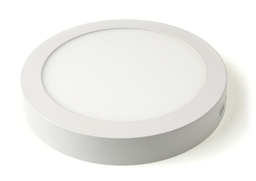 POVRCHOVÁ MONTÁŽ okrúhleho LED PANELU 18W NEUTRÁLNA BIELE STROPNÁ LAMPA 4500K