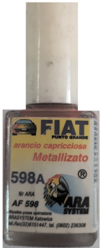FIAT 595A ŠEDÝ BEZKONKRÉTNY LAK ŠKRABANÝ DOTYK
