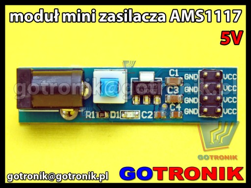 AMS1117-5V napájací modul s jednosmernou zásuvkou _____|073