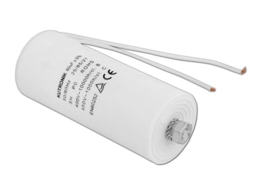 Motorový kondenzátor s káblom 20uF 450VAC