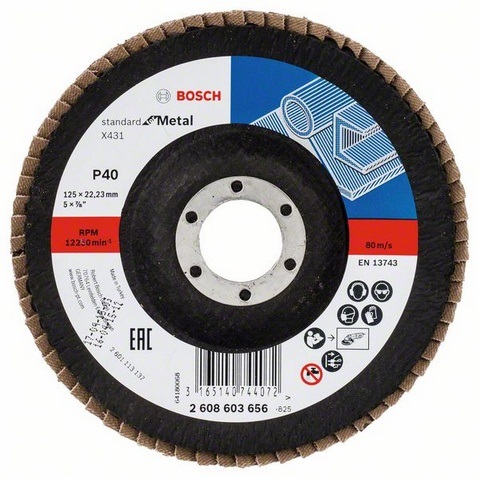 BOSCH lamelový brúsny kotúč 125x22,2mm GR40 X431