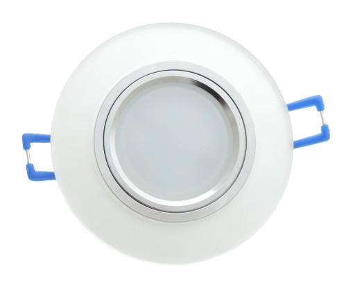 SVIETIDLO SKLENENÉ SVIETIDLO BODOVÉ STRIEBORNÉ GU10 + 1W LED