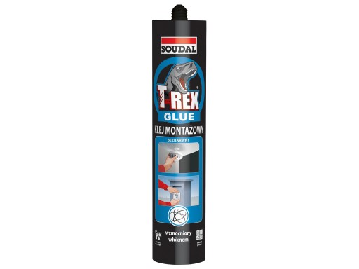 Univerzálne akrylátové montážne lepidlo Soudal 310 ml T-REX GLUE CLEAR