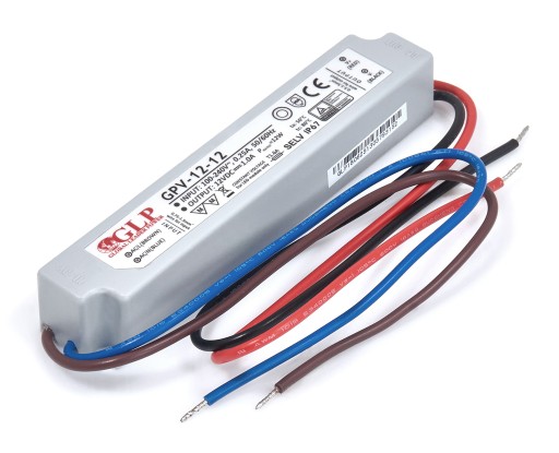 24H Hermetický LED zdroj konštantného napätia 12W 12V GLP