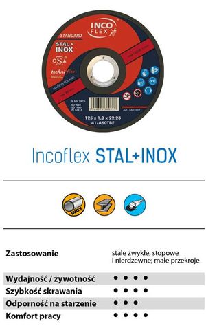 REZNÉ DISKY OCEL+INOX 230 x1,9 INCO FLEX