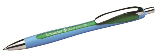 Automatické guľôčkové pero Schneider Slider Rave, Xb, zelené
