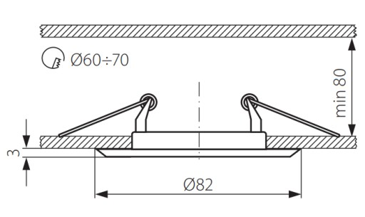 SET LED stropné svietidlo SMD CT14 na 230V GU10