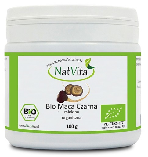 Maca BIO RAW Žltá mletá organická Prostata Žalúdok Natura 100g NatVita